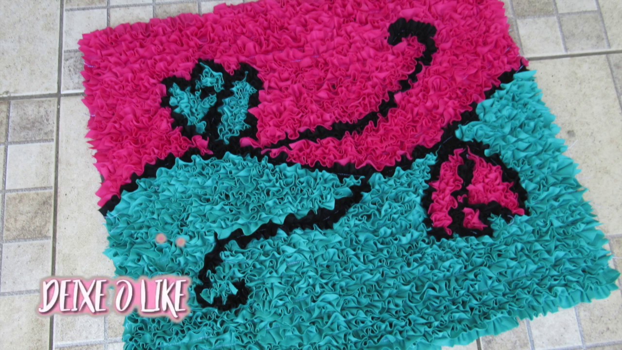 TAPETE INCRívEL FEITO COM TIRAS DE RETALHO - Wow  Amazing Doormats - DIY Doormats Making Idea #28