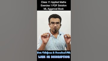 Applied Maths ML Aggarwal Exercise 1 PDF Solution 2022-23 | #AppliedMaths #MLAggarwalSolution