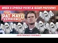 2019 Fantasy Football — Week 1 Spread Picks, Game Previews ...