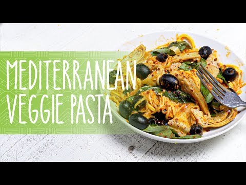 mediterranean-veggie-pasta-|-5-ingredient-recipe