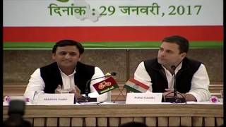 Congress VP Rahul Gandhi and UP CM Akhilesh Yadav's joint press conference screenshot 3