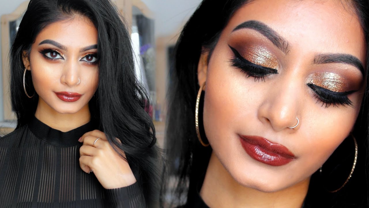 DRUGSTORE Bronzey Glittery Dewy Makeup GRWM Lavish Krish YouTube