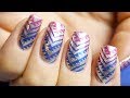 Two Colors Nail Design - Stemping Nail Art Tutorial For Beginners