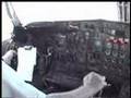 TWA B 727 LANDING AT STL, COCKPIT VIEW