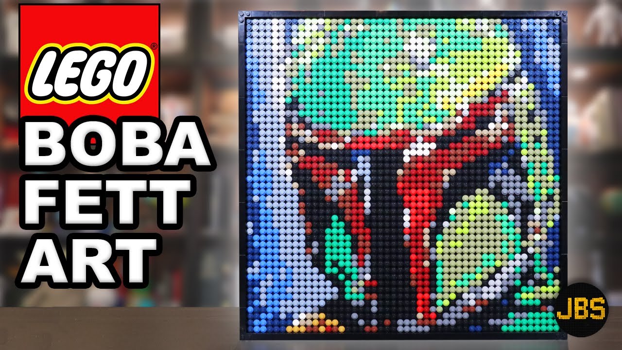 Custom LEGO Boba Fett Mosaic Art - Star MOC -