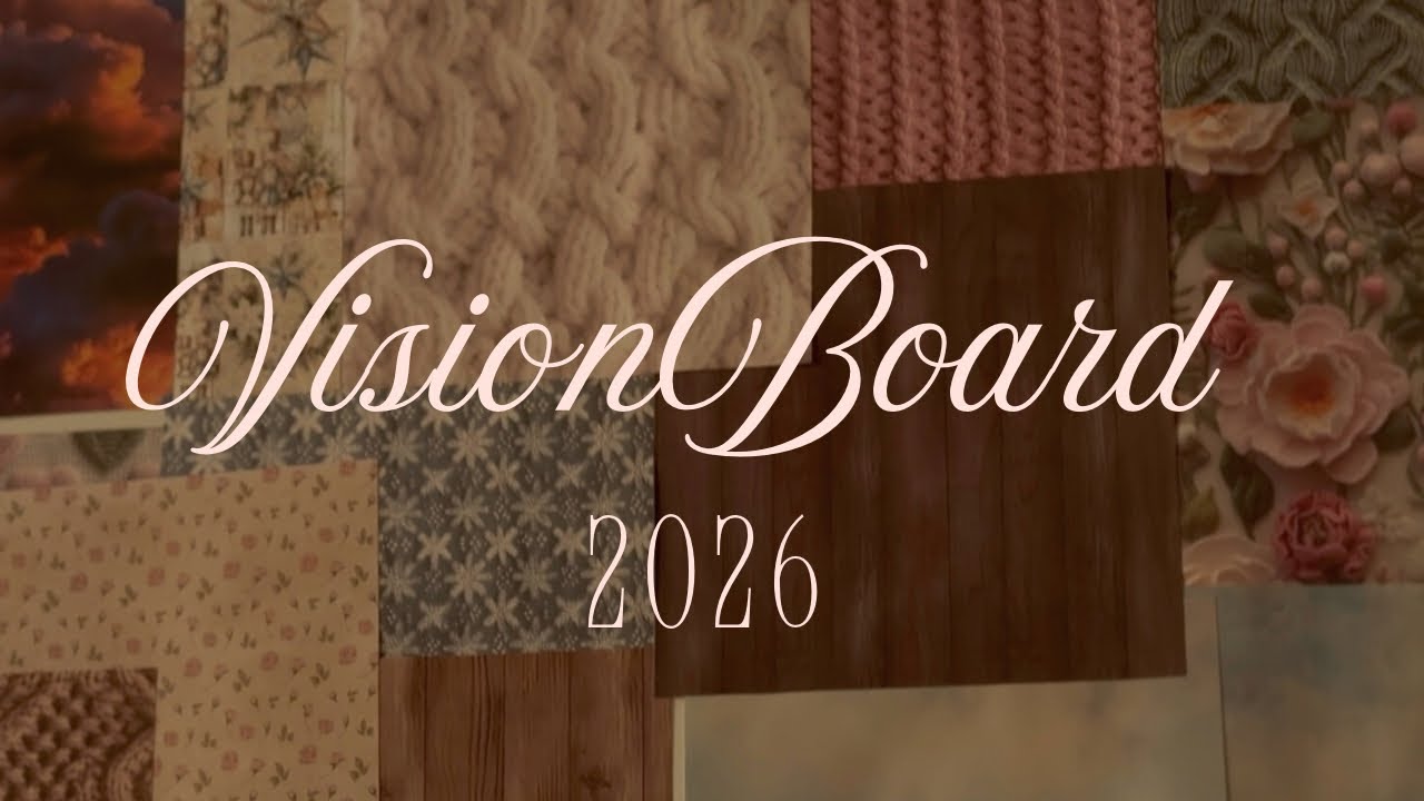 عملت لوحة الاهداف مع اخواتي 🤍 | 2026 Vision Board
