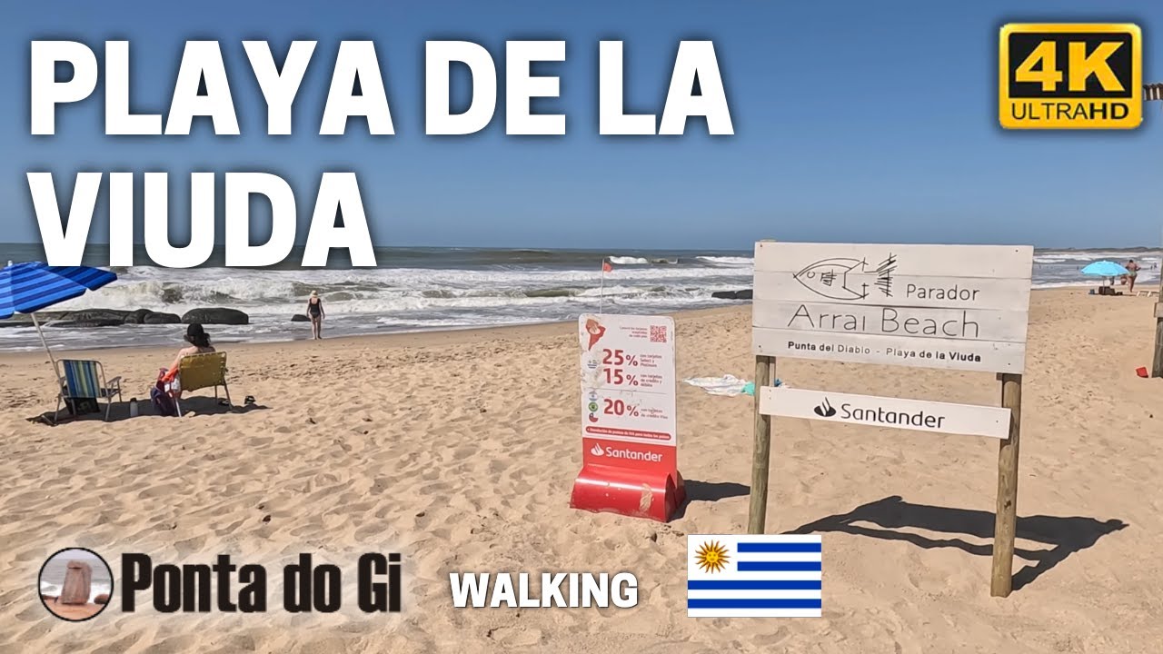 UNA PLAYA con LEYENDA #walk 4k PLAYA DE LA VIUDA 2025 PUNTA DEL DIABLO - COSTA ATLÁNTICA de URUGUAY