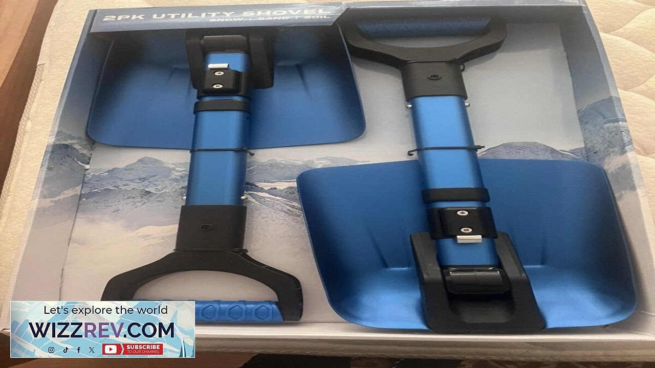 BirdRock Home Emergency Blue Utility Shovel 2 Pack For Snow Sand