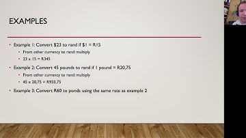 Grade 11 Maths Literacy - Exchange rates lesson 1