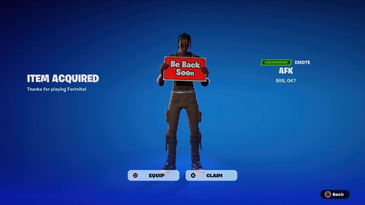 Buying The *NEW* AFK Emote In Fortnite - YouTube