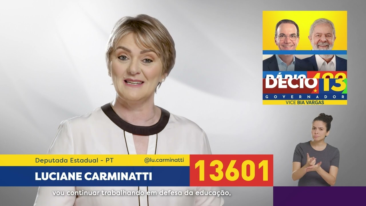 Luciane Carminatti 13601 na propaganda eleitoral 2022