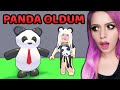 PANDA OLDUM !! BİR GÜN BOYUNCA HER ŞEY PANDA !! ( Roblox Adopt Me )