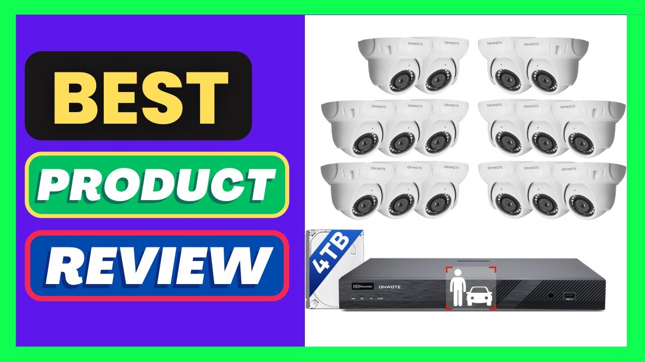 ONWOTE 16 Channel NVR PoE Security Camera System, 12MP 4K 16CH