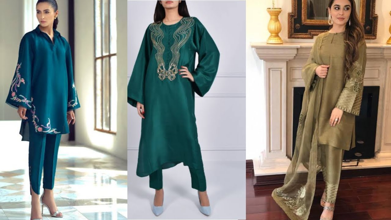 pakistani silk dress design