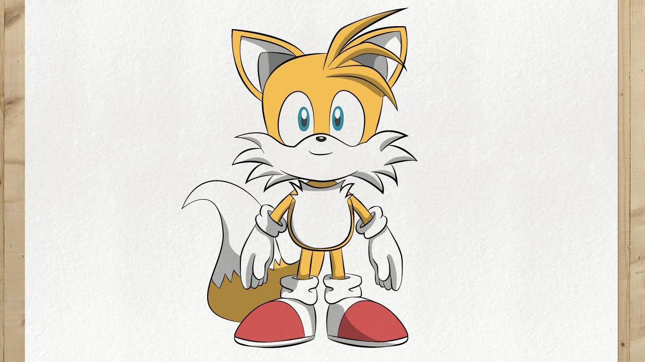 Como desenhar o TAILS PASSO A PASSO do Sonic 