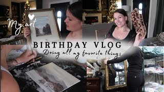 Day in the life vlog | Thrifting |  Sharing my paintings |  Birthday gift haul |