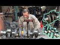 Expert Machinist Rebuilding Wrecked Crankshaft || How Reassembled a Broken Crankshaft