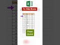 Excel Shortcut Part-2 Hide and delete in Excel #shortsyoutube #shorts #shortsviral #viral