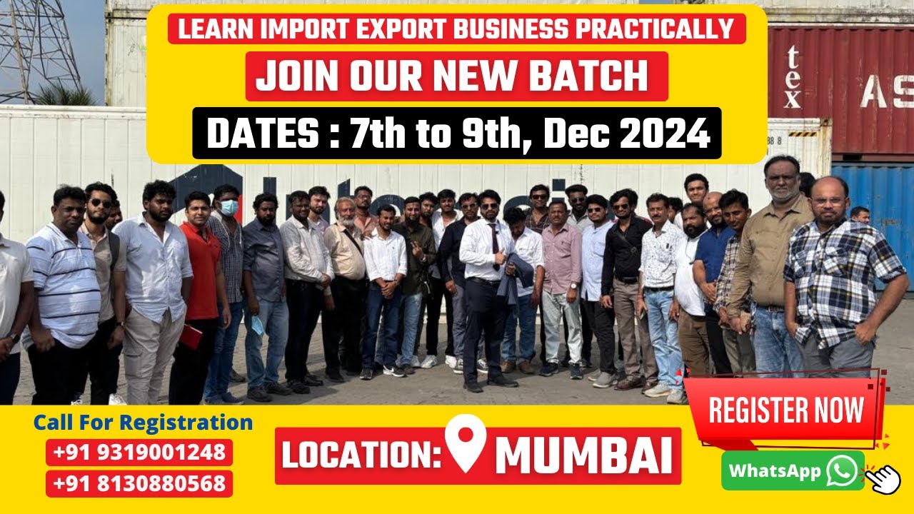 Import Export Course I Mumbai Batch I Export Import Training I Step by ...