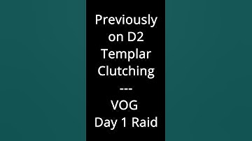 Relic Holder Saves the Day! Vault of Glass | Templar | Destiny 2 #shorts