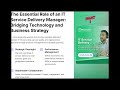 How to Become an IT Service Delivery Manager (High Paying IT Career)