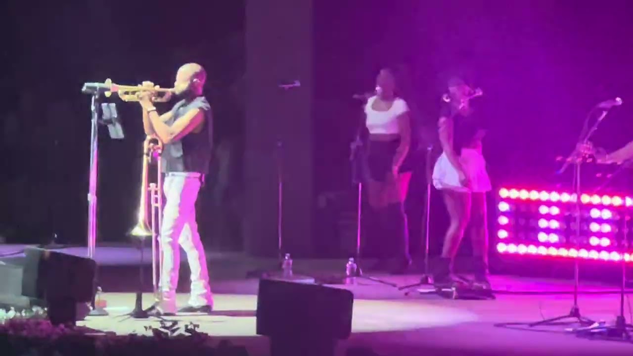 Trombone Shorty Live at Red Butte Gardens UT 7-25-2024 holding trumpet note for 2min 50Secs!