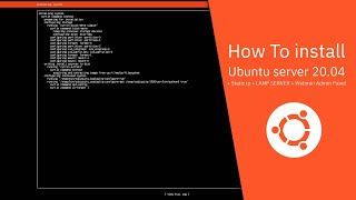 How To install Ubuntu server 20.04   Static ip   LAMP SERVER   Webmin Admin Panel