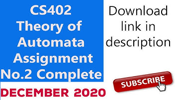 Cs402 Assignment No-2 Solution Spring 2020 | complete Assignment Solution File CS-402 Spring 2020