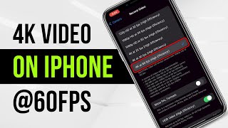 🎥 How to Shoot 4K Video on Your iPhone 📱 @60FPS with HDR screenshot 2