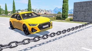Cars vs Chain #1 - BeamNG Drive | CrashBoomPunk