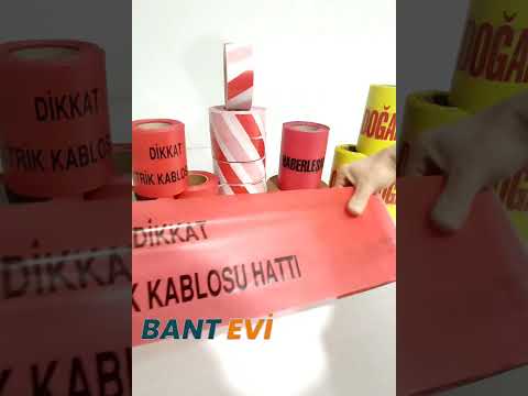 Dikkat Elektrik Kablosu Hattı İkaz Bandı, Elektrik Hattı İkaz Şeridi