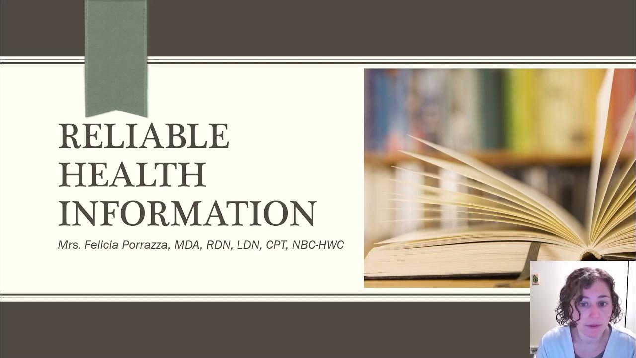 Reliable Health Information Lecture YouTube