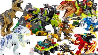 Toàn bộ khủng long Lego lắp ráp trang bị vũ khí T-rex Indominus Rex Giga Mecha T Rex P1 Full 6 Tập