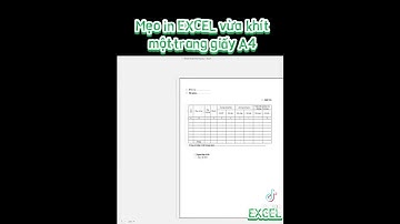 Mẹo in Excel vừa khít 01 trang giấy A4 - Đam mê Tin học #shorts #a4 #excel #in
