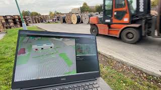 Forklift outdoor warehouse realtime item tracking