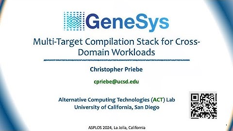 GeneSys Tutorial | ASPLOS 2024 | Compiler