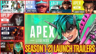 Apex Legends All Cinematic Launch Trailers Seasons 1-21| All Apex Story trailers in Order (HD)