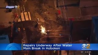 Repairs underway after water main break in Hoboken