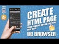 Create HTML page form Android mobile and view page with UC browser