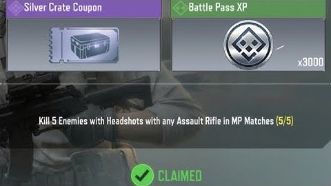 Call Of Duty Mobile Kill 5 Enemies with Headshots with any Assault Rifle in MP Matches Task Complete