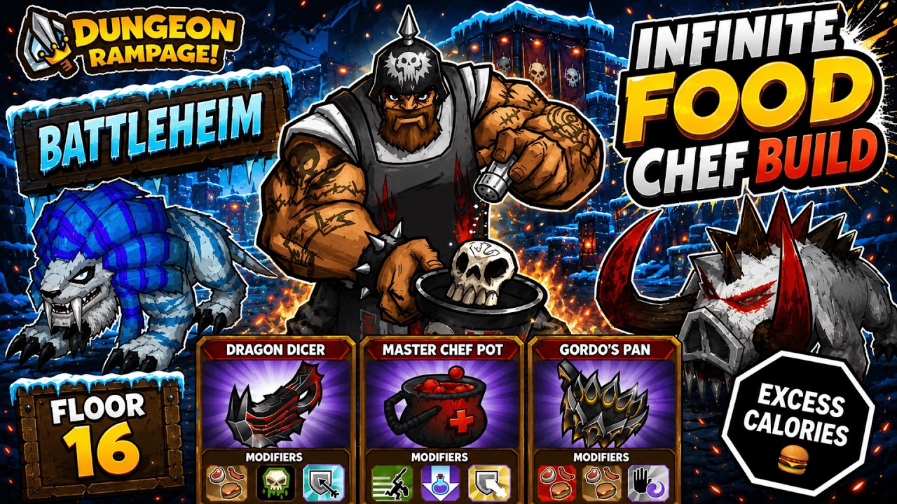 INFINITE FOOD CHEF BUILD | DUNGEON RAMPAGE - YouTube