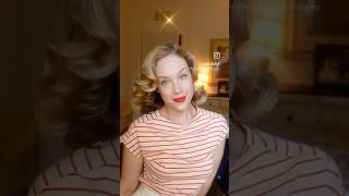 Brushing out large pin curls #vintagehair #pincurls