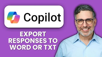 How To Export Microsoft Copilot Responses to Word or TXT File 💻 Guide to Save AI Outputs