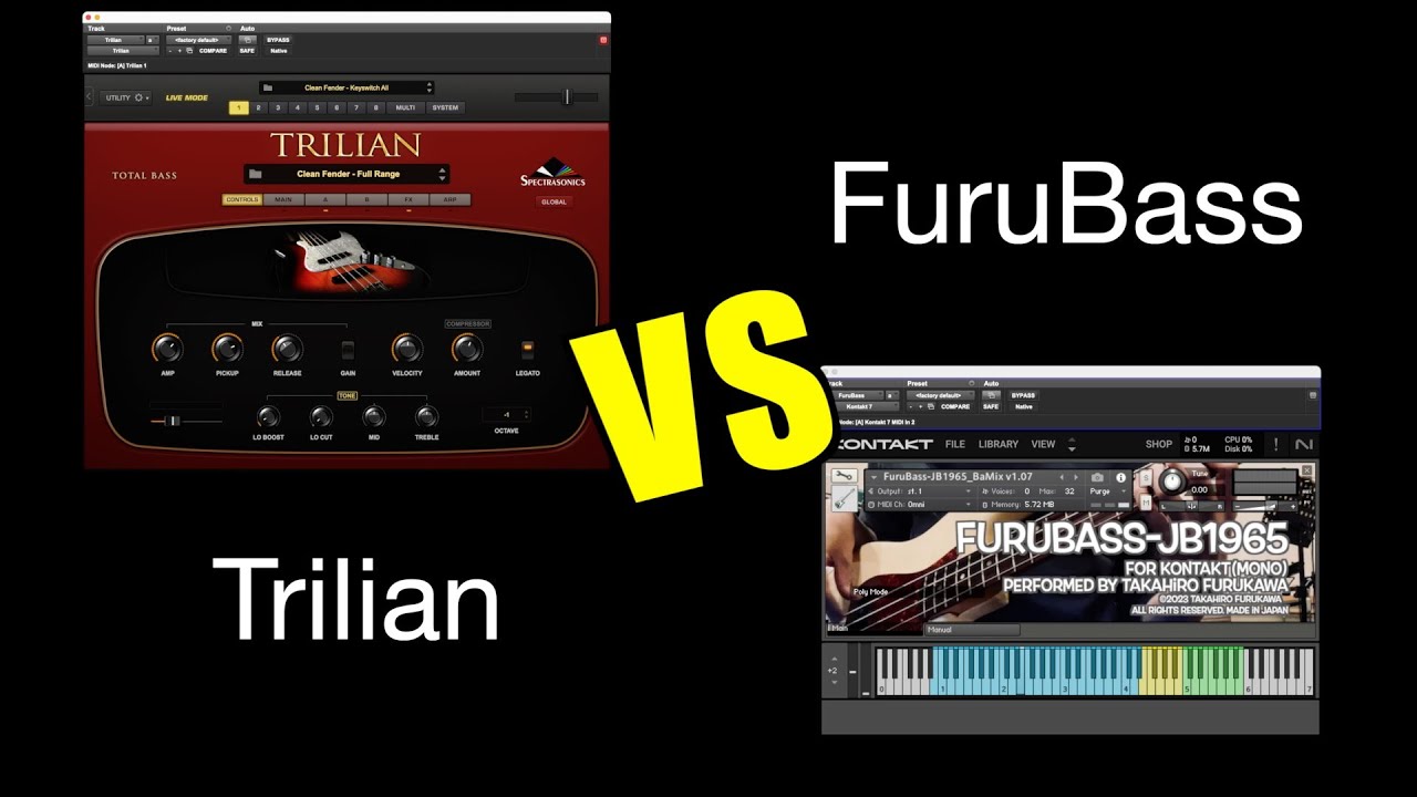 Trilian vs FuruBass ベース音源比較｜Furukawa Takahiro /古川貴浩