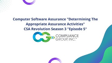 CSA | FDA | Computer Software Assurance Risk-Based Approach
