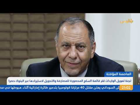 نشرة 9: السلع المحصورة للمصارفة عبر البنوك تقرها لجنة تمويل الواردات
