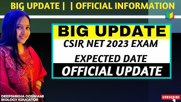 CSIR NET EXAM 2023  EXPECTED DATE | OFFICIAL MAIL FROM CSIR