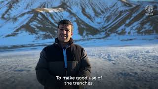 Trenches against climate change in Bamiyan