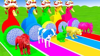 5 Giant Duck, Monkey, Piglet, chicken, dog, mammoth, tiger, Sheep, Transfiguration funny animal 2023