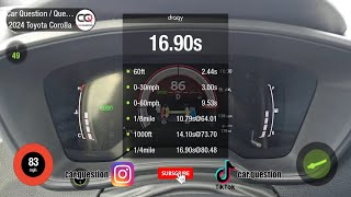 Toyota Corolla Hybrid 0-60 mph / 0-100 km/h Acceleration Test with Dragy by Car Question 1,441 views 4 weeks ago 1 minute, 4 seconds